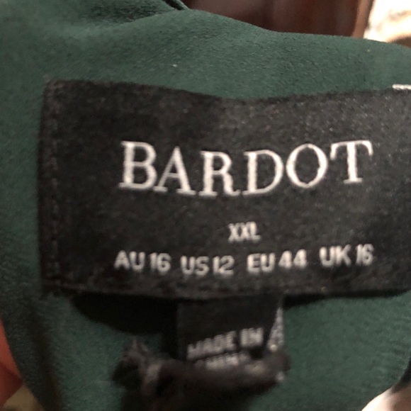 NWT! Bardot Milano Satin Mini-dress in Forest Green- Size XXL - Picture 6 of 7